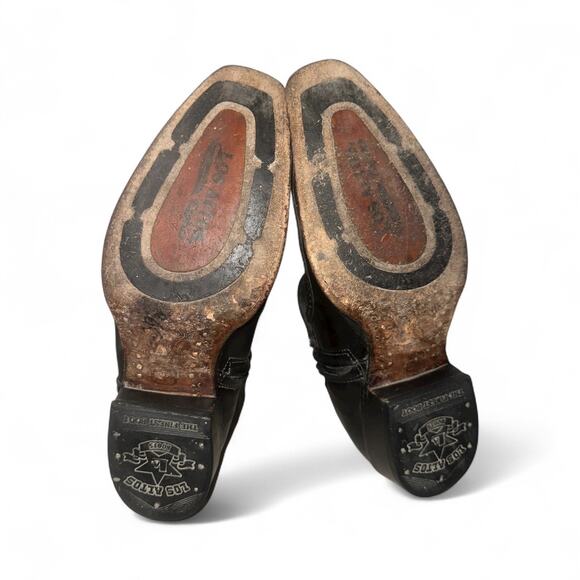 Los Altos Men's Lizard Skin European Western Square Toe Short Boots Size 8 EE - Picture 5 of 9